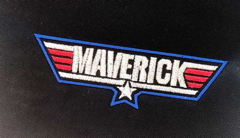 Embroidered Maverick Patch Iron On Velcro Or Sew Top Gun Etsy