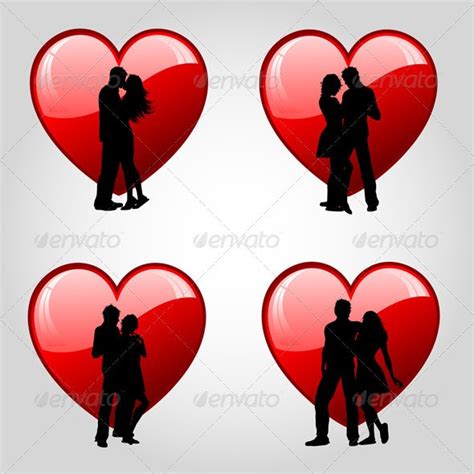 Couples On Hearts By Kjpargeter Graphicriver