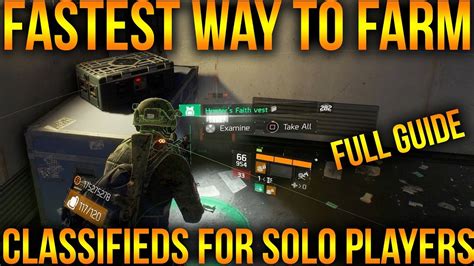 The addition could be welcome by loyal division players. BEST WAY TO FARM CLASSIFIED GEAR | RESISTANCE FARM GUIDE FOR SOLO PLAYERS | THE DIVISION 1.8 ...