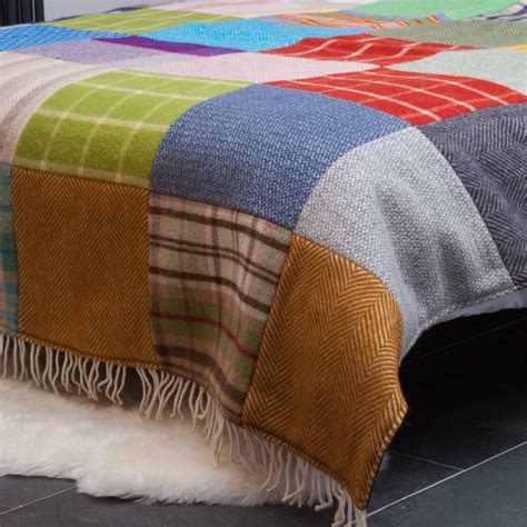 British Patchwork Wool Blanket By Atlantic Blankets