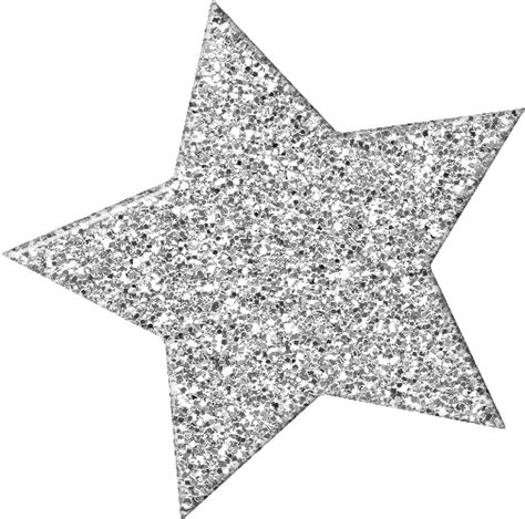 Download Dbs Hd Star 2 Silver Glitter Star Png Transparent Png