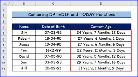 How To Calculate Current Age In Excel 2 Easy Ways Exceldemy