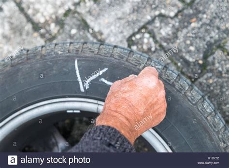 Wheel Change And Label The Tires With Crayon Stock Photo Alamy