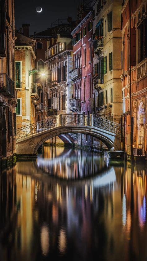 1920x1080px 1080p Free Download Venice By Night Bridge Buildings