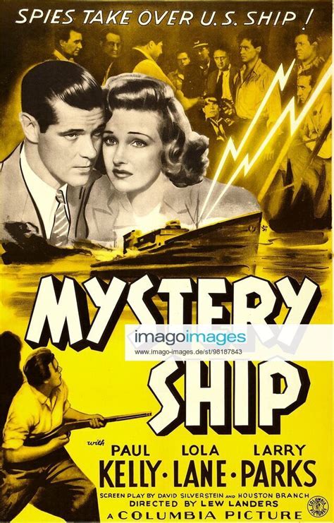 Mystery Ship Us Poster Top From Left Paul Kelly Lola Lane 1941