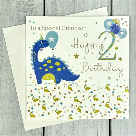 Grandson Age 2 Birthday Card Age 2 Birthday Card Son Etsy Hong Kong