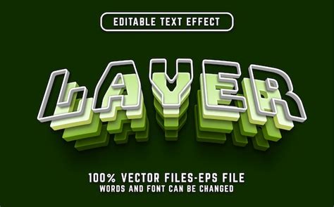 Premium Vector Layers 3d Modern Text Effect Editable Text Premium