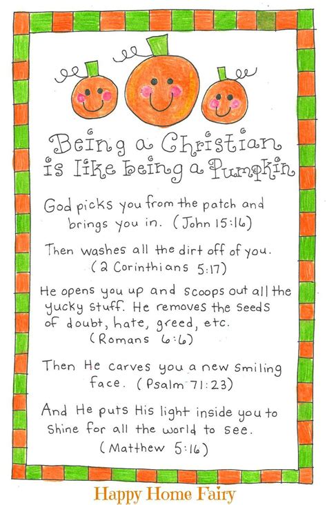 Printable Pumpkin Prayer Printable World Holiday
