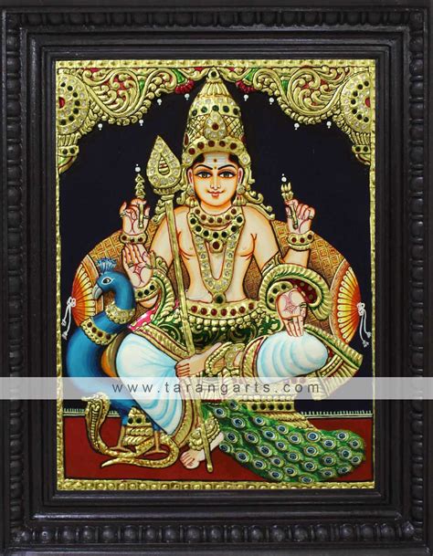 Murugan Tanjore Painting Tanjore Painting Kerala Mural Painting