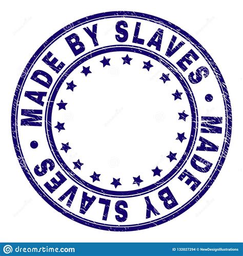 scratched textured made by slaves round stamp seal stock vector illustration of seal circle