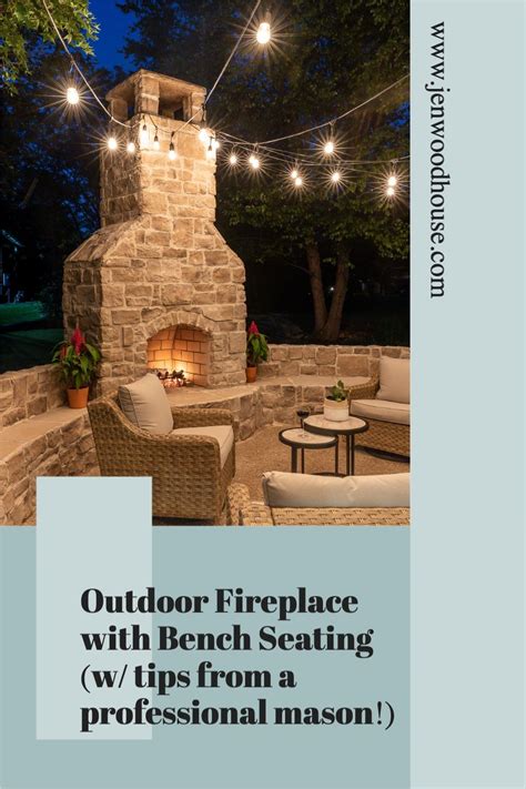 Outdoor Fireplace With Bench Seating W Tips From A Professional Mason In 2021 Outdoor