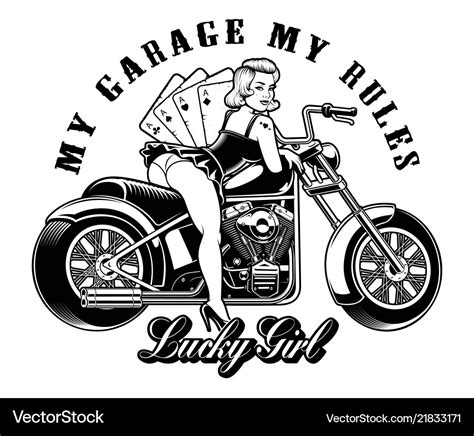 Biker Chick Bike Harley Girl Pinup Svg Dxf Cut Ready File Plasma Laser