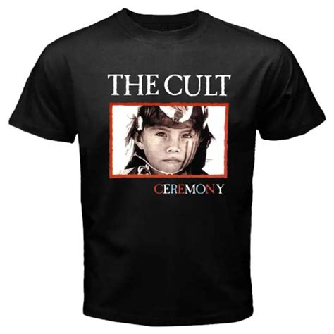 New The Cult Ceremony Hard Rock Band Mens White Black T Shirt Size S