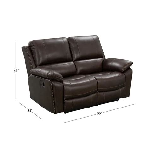 Abbyson Sebastian Top Grain Leather Reclining Loveseat Overstock