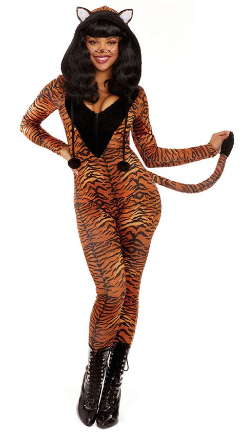 Tempt Me Tigeress Costume Sexy Tiger Catsuit Costume Yandy Com