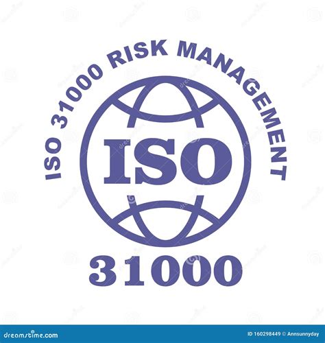 Iso 31000 Stamp Sign Guidance On Risk Management Standard Stock