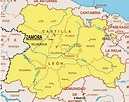 Mapa de Zamora - Mapa Físico, Geográfico, Político, turístico y Temático.