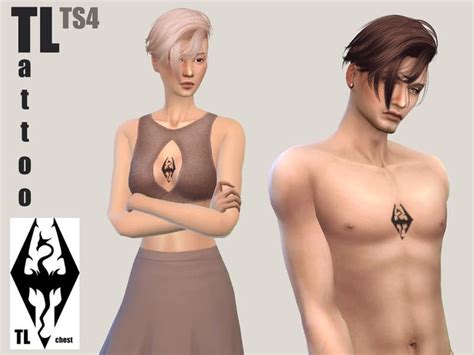 Dragonborn Tattoo Chest Sims 4 Mod Download Free