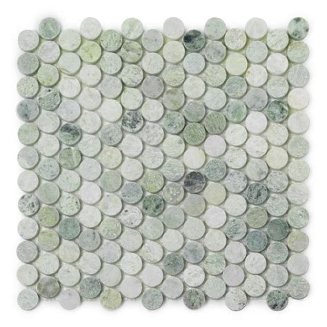 Caribbean Green 1 Penny Round Polished In 2019 Penny Tile Marble