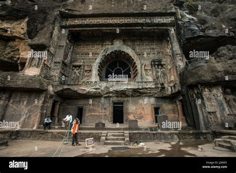 Entrance To Cave 9 One Of The Grandest Caves At Ajanta Aurangabad