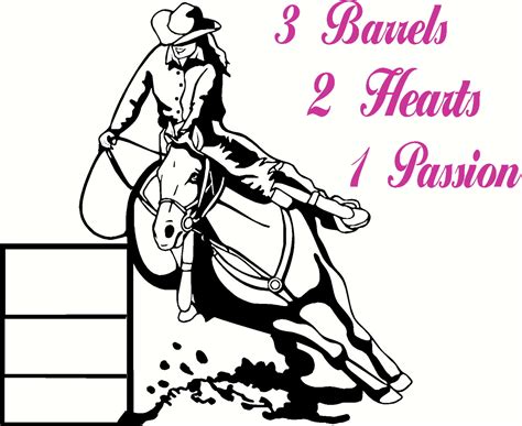 Horse Barrel Racing Coloring Pages