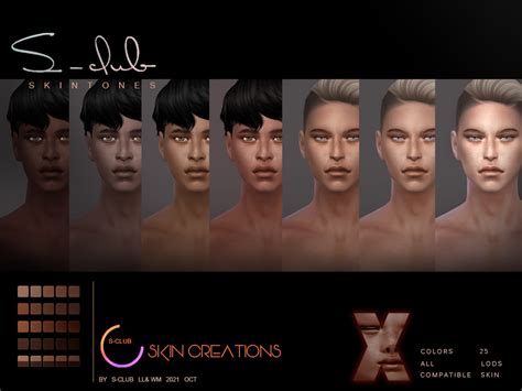 The Sims Resource Male Natural Freckles Skintones By S Club