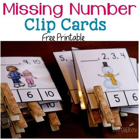 Free Missing Number Clip Cards With Adorable Winter Pictures These