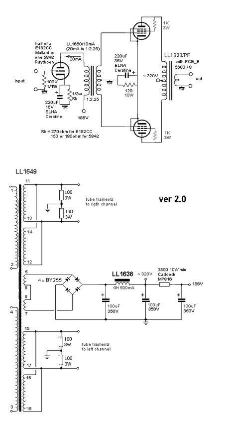 Push Pull Amplifier Valve Amplifier Amplifier Electronic Schematics