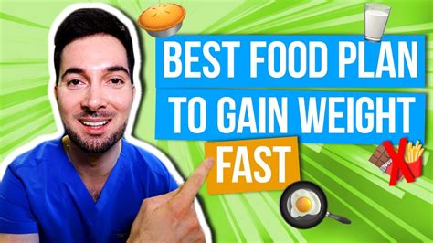how to gain weight fast for girls and men with foods plan youtube