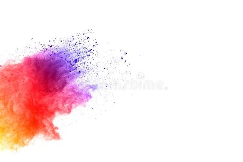 Colorful Powder Explosion On White Backgroundpastel Color Dust