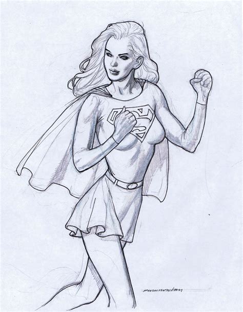 Supergirl Sketch Supergirl Dc Superheroes Dc Comics Superman