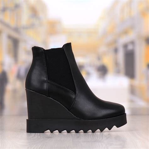 Ghete Dama Negre Cod: 457p | Shoes, Boots, Wedge boot