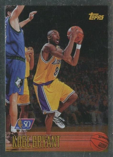 Kobe bryant basketball card value. 1996 Topps NBA at 50 Kobe Bryant #138 Basketball Card Value Price Guide