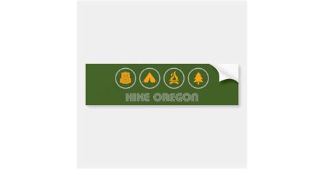 Hike Oregon Bumper Sticker Zazzle