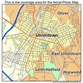Aerial Photography Map of Uniontown, PA Pennsylvania