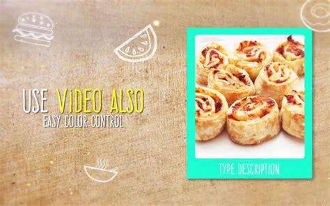 Video template for a healthy cooking and culinary show. Food Show Complete Package Tema After Effects №121366