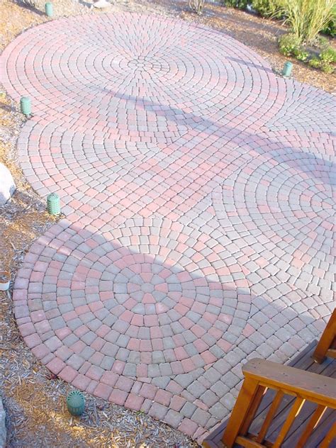 Circular Pattern Red Brick Paver Patio In Northville Design And