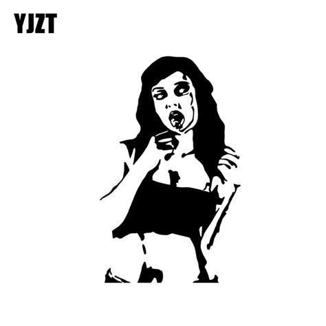 Yjzt 97156cm Vinyl Decals Provocatively Girl Sexy Blacksilver Fashion Covering The Body Good