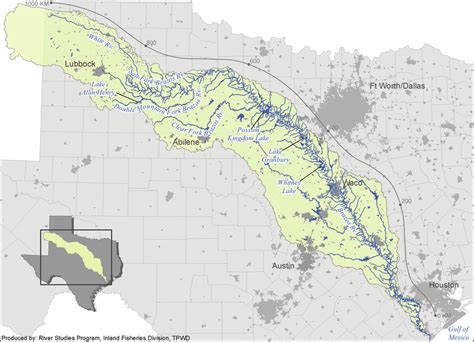 The Brazos River Basin Spans From The Southern Great Plains To The Gulf