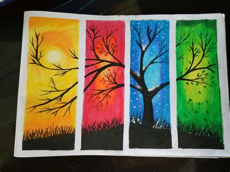 Inspired By Artandsketch I Tried Using Oilpastels And Poster Colors After A Very Long Time It