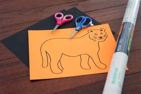 Toddler Approved Sticky Tiger Craft For Kids