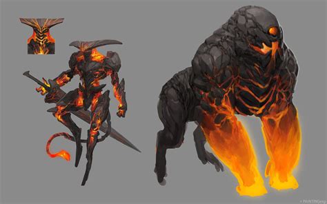 Elementals And Champions Paintingexp Kevin Creature Concept Art