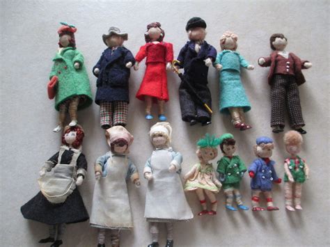 Antique Doll House Dolls Grecon Little People Dolls England Margarete