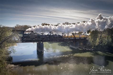 Union Pacific 4014 Big Boy Heads Across The Ouachita River At