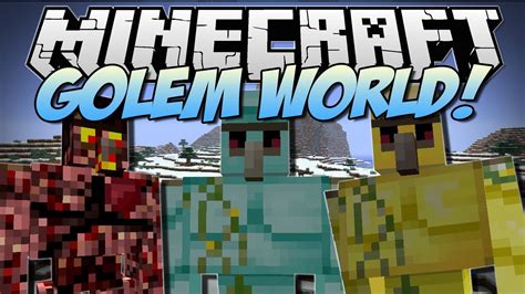 Los golems de hierro en minecraft sirven para defendernos de los ataques de los zombies, así que cuando seamos capaces en este caso, para crear un golem de hierro no deberemos hacer ningún crafteo, ya que para crear esta criatura deberemos crear una estructura con una forma concreta. Minecraft | GOLEM WORLD! (Mo' Golems!) | Mod Showcase [1.6 ...