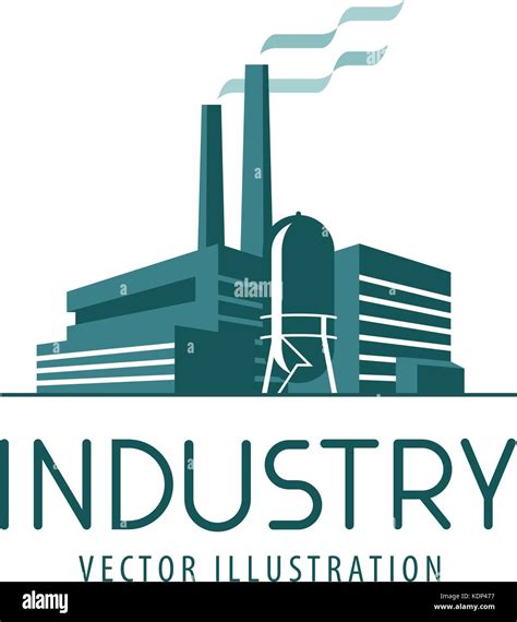 Industry Logo Or Icon Factory Industrial Production Building Label