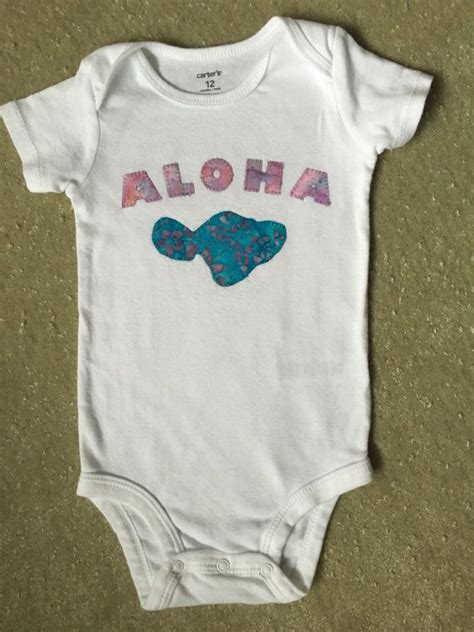 Maui Aloha Baby Onesie Romper By Mauifabricdesign On Etsy Baby Onesie