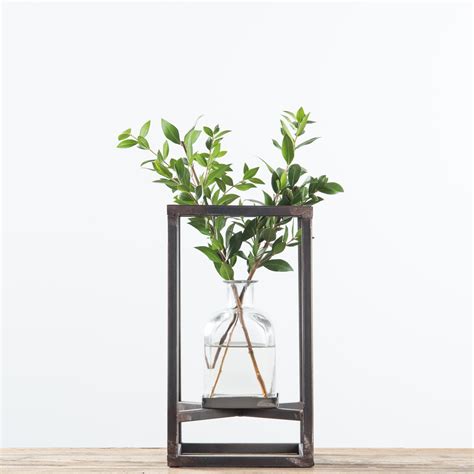 Metal Framed Vase Magnolia