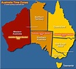 Time Zones Map for Australia