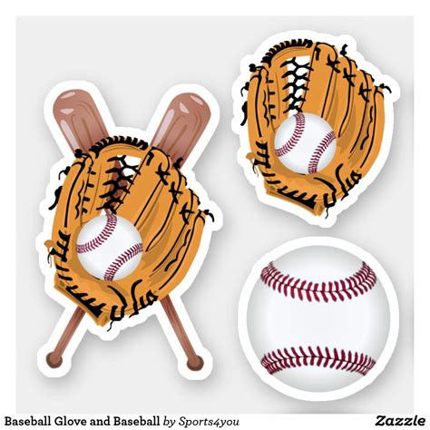 Baseball Glove And Baseball Sticker Baseball Glove